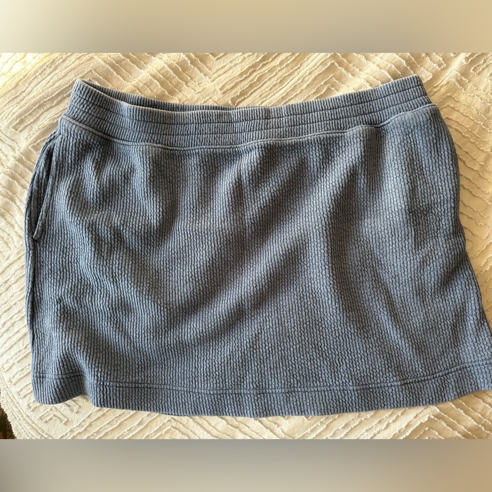 Blue Textured Aerie Skirt